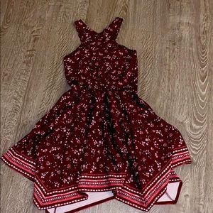 Burgundy flower dress